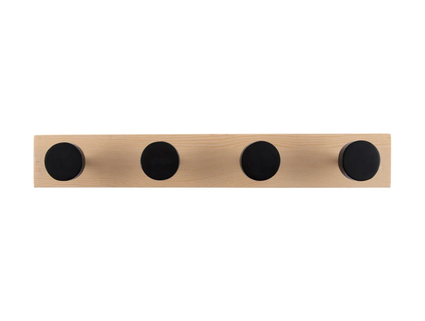 Present time - Coat rack Knobs small pinewood black
