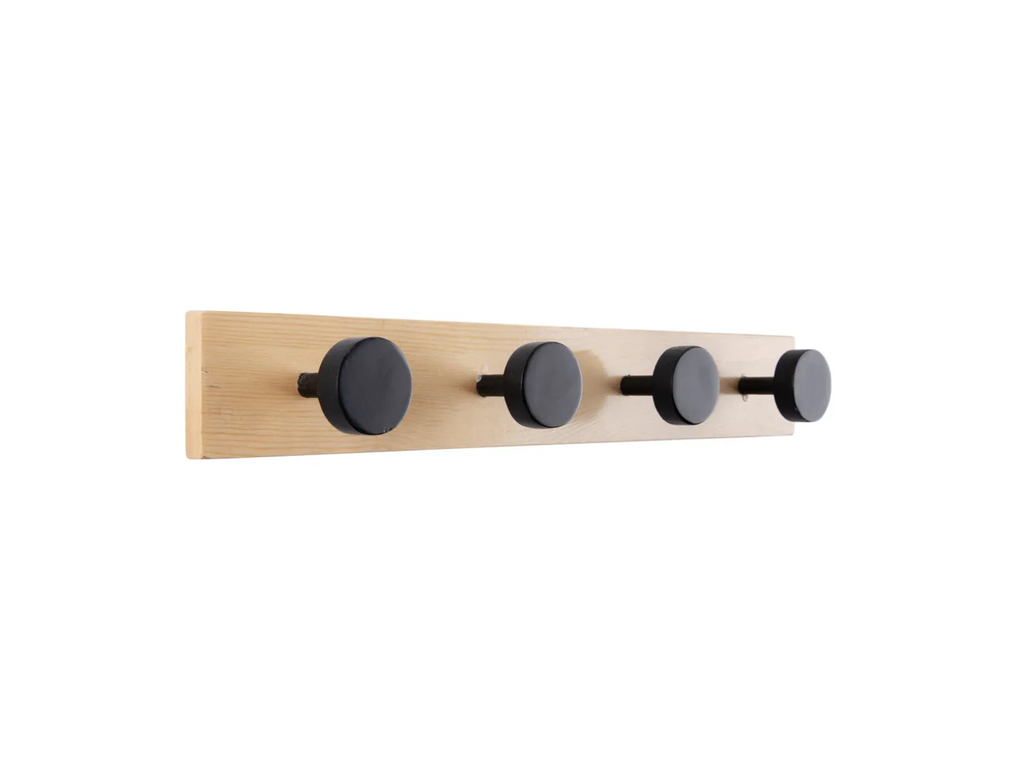 Present time - Coat rack Knobs small pinewood black