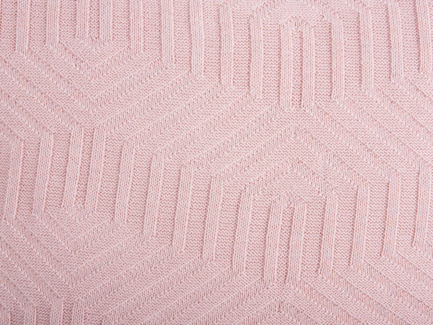 Present time - Cushion Honeycomb knitted cotton soft pink