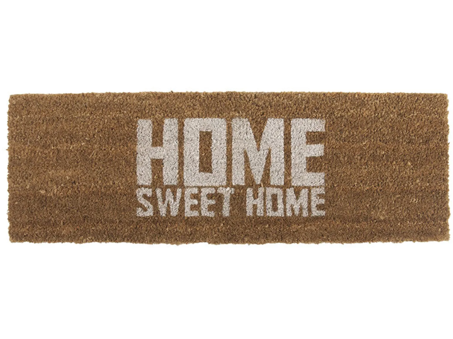 Present time - Doormat Home Sweet Home white coir