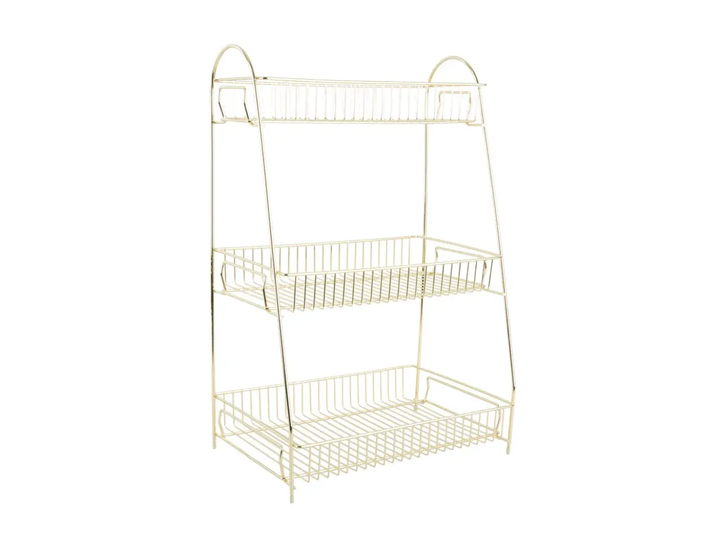 Present time - Kitchen rack Tidy large iron gold plated