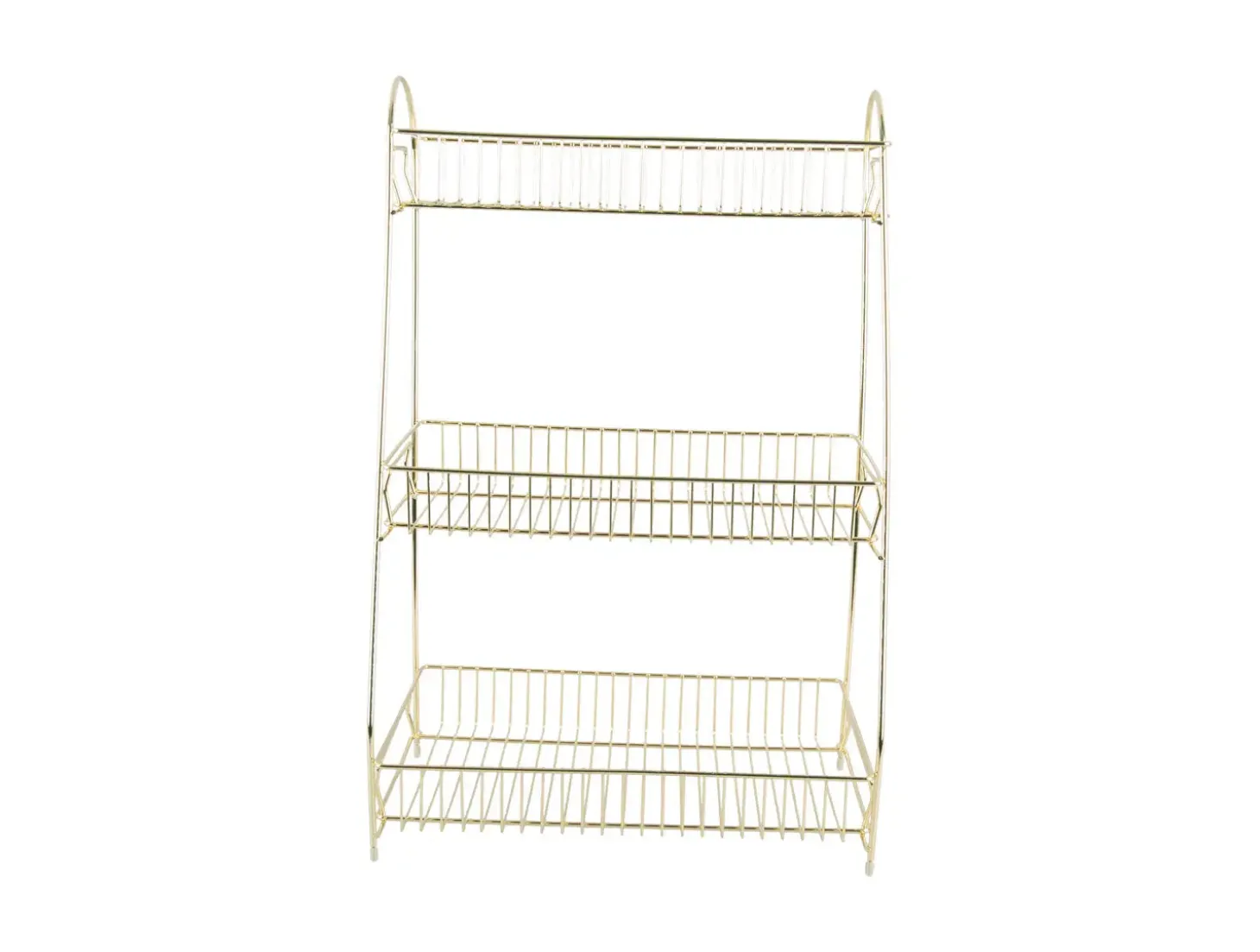 Present time - Kitchen rack Tidy large iron gold plated