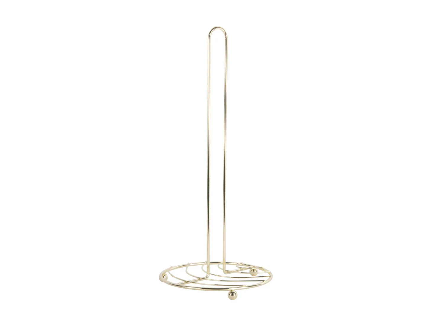 Present time - Kitchen roll holder Wired metal gold plated