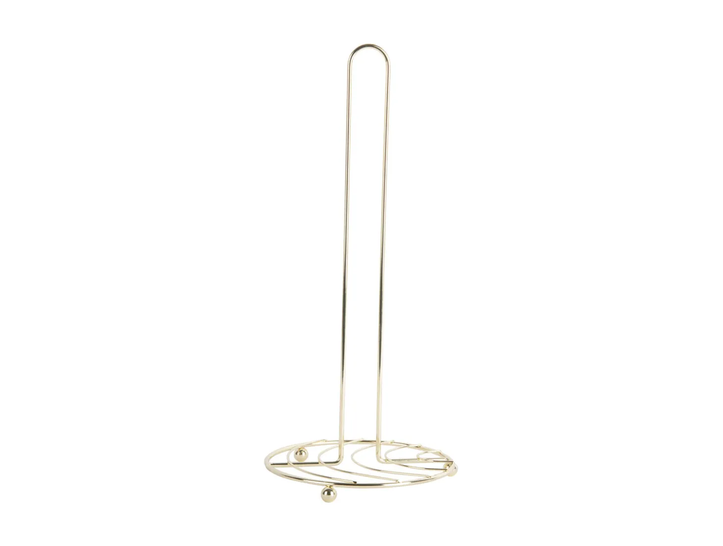Present time - Kitchen roll holder Wired metal gold plated