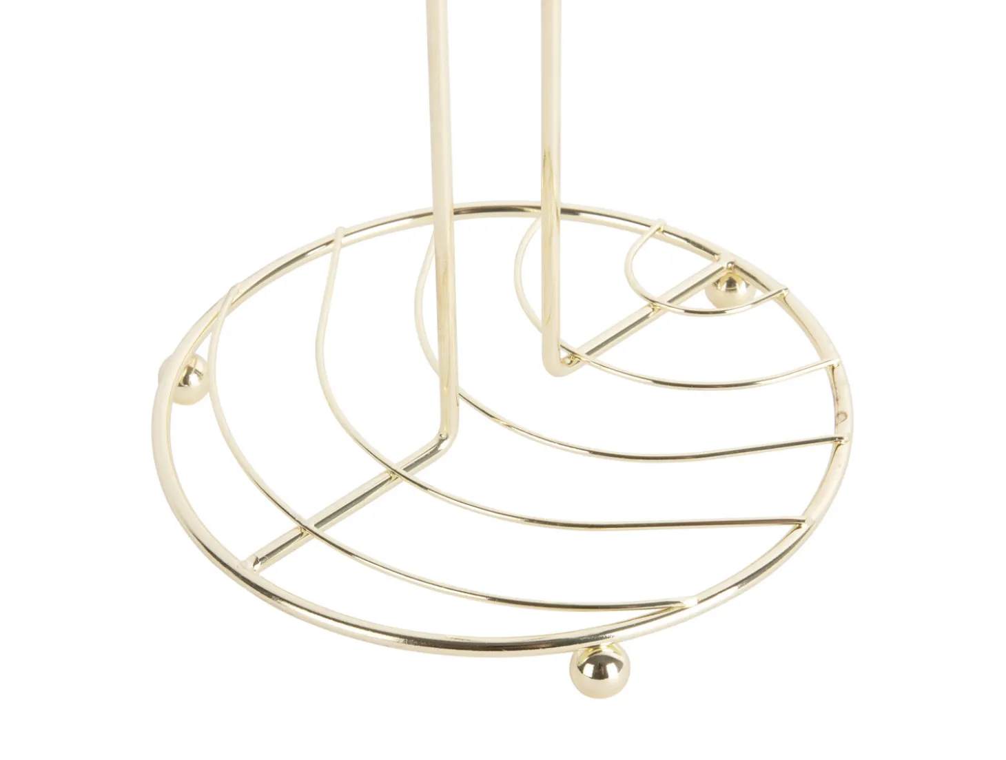 Present time - Kitchen roll holder Wired metal gold plated
