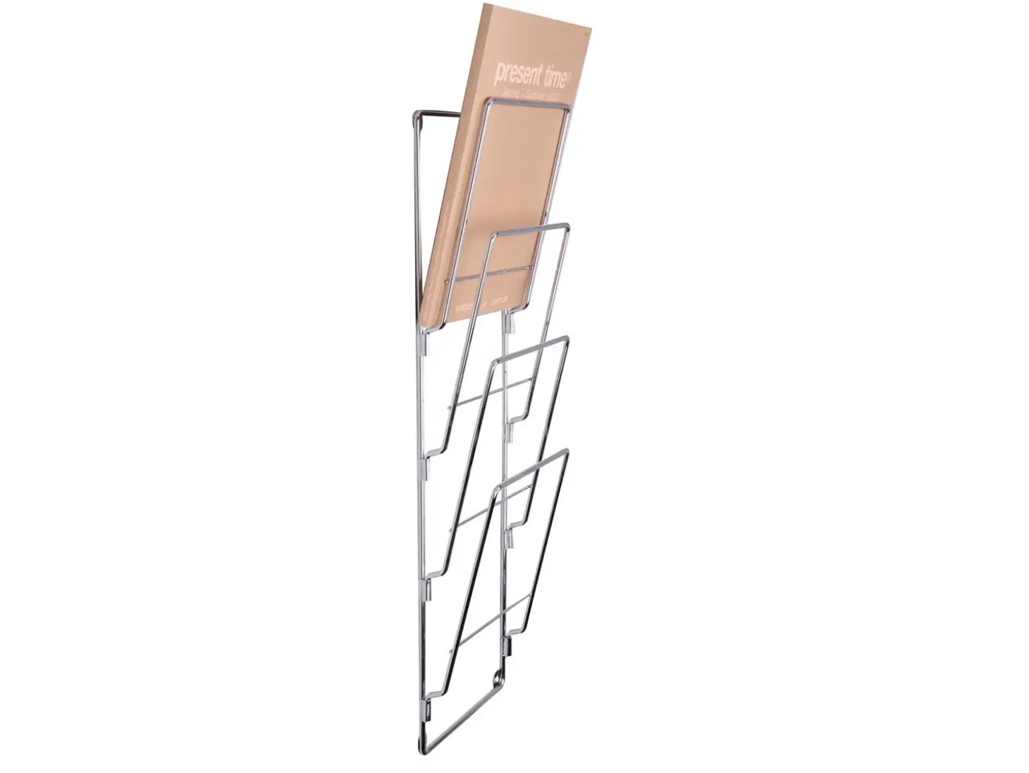 Present time - Magazine rack chrome steel wire