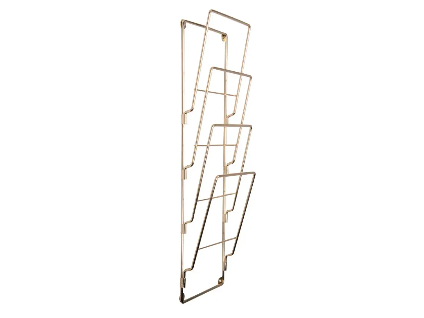 Present time - Magazine rack steel wire gold plated
