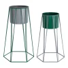 Present time - Plant pot set Cool Retro mouse grey w. retro green