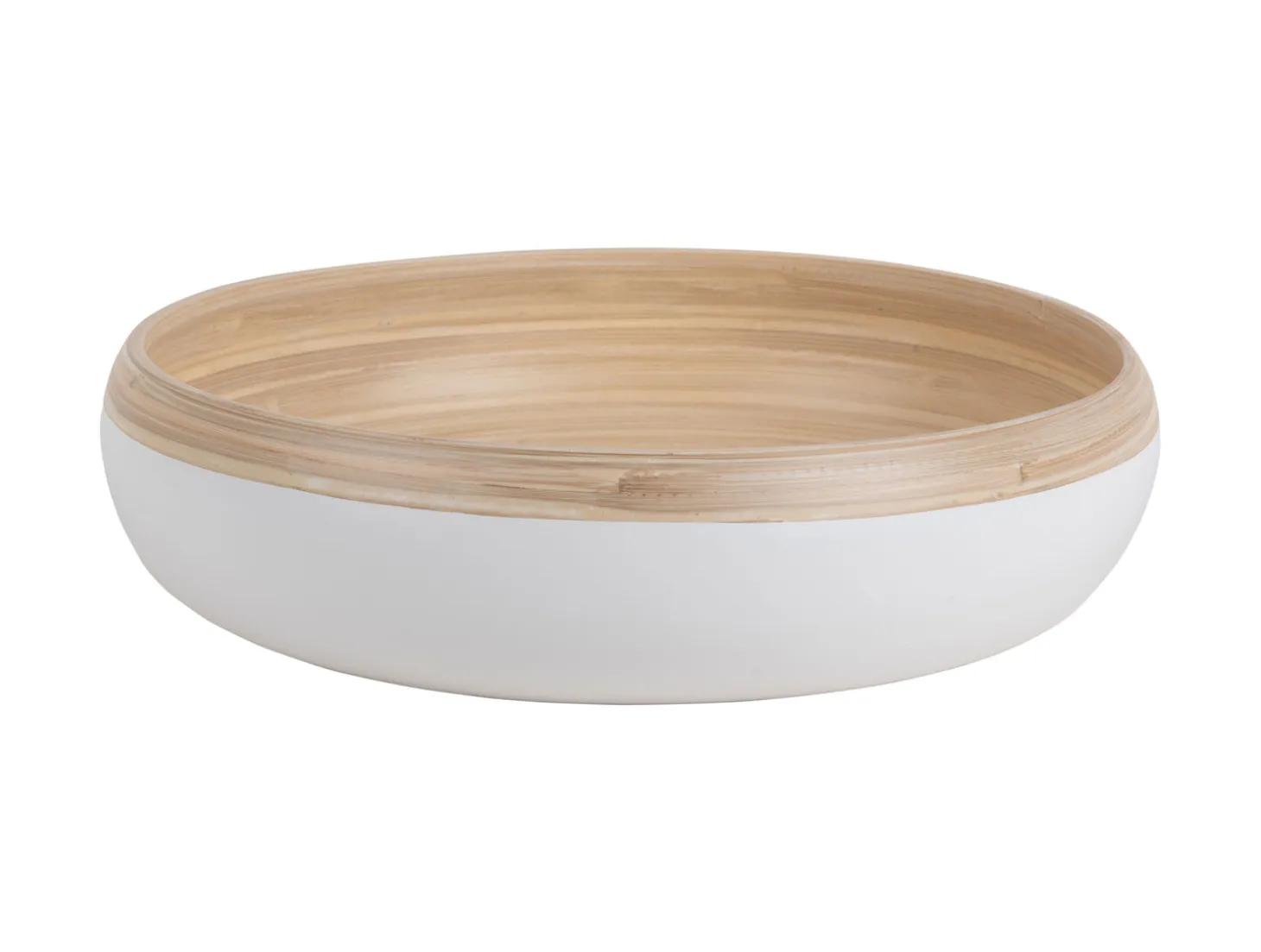 Present time - Salad bowl Puro sphere bamboo white