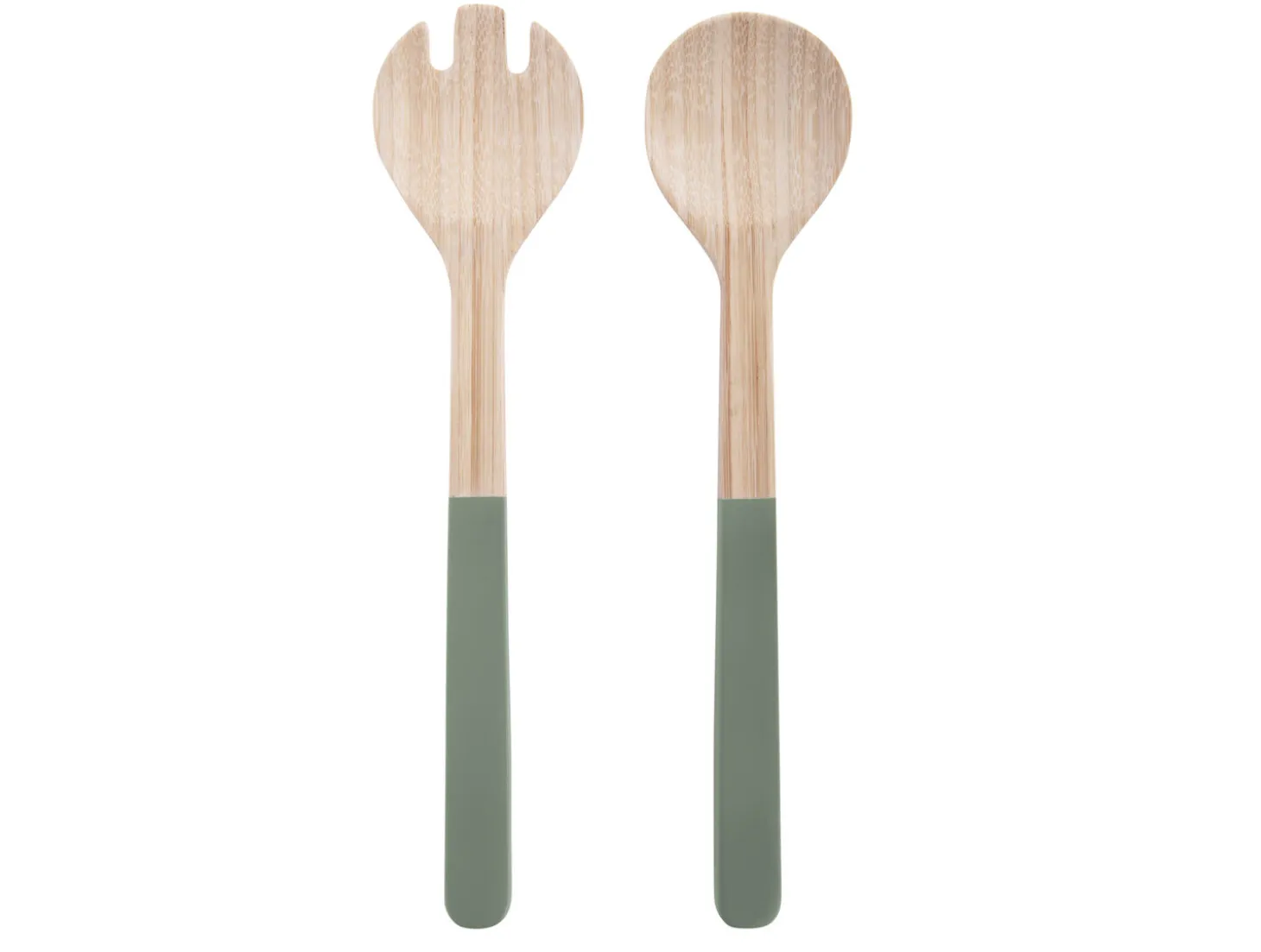 Present time - Salad server set Puro bamboo jungle green