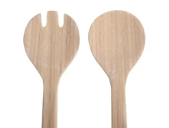 Present time - Salad server set Puro bamboo faded pink