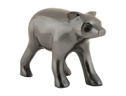 Present time - Statue Bear metal gun metal