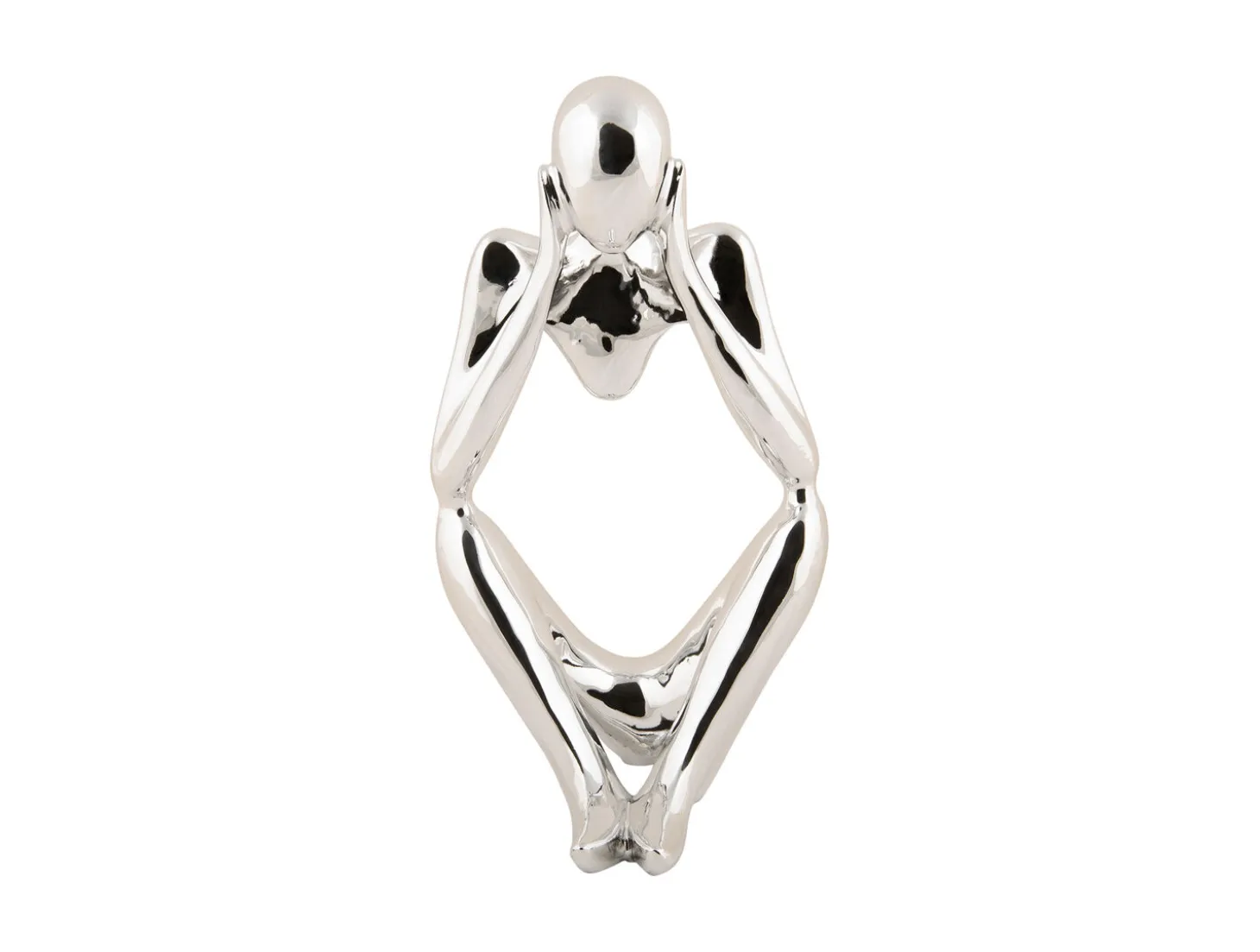 Present time - Statue Dreaming polyresin chrome plated