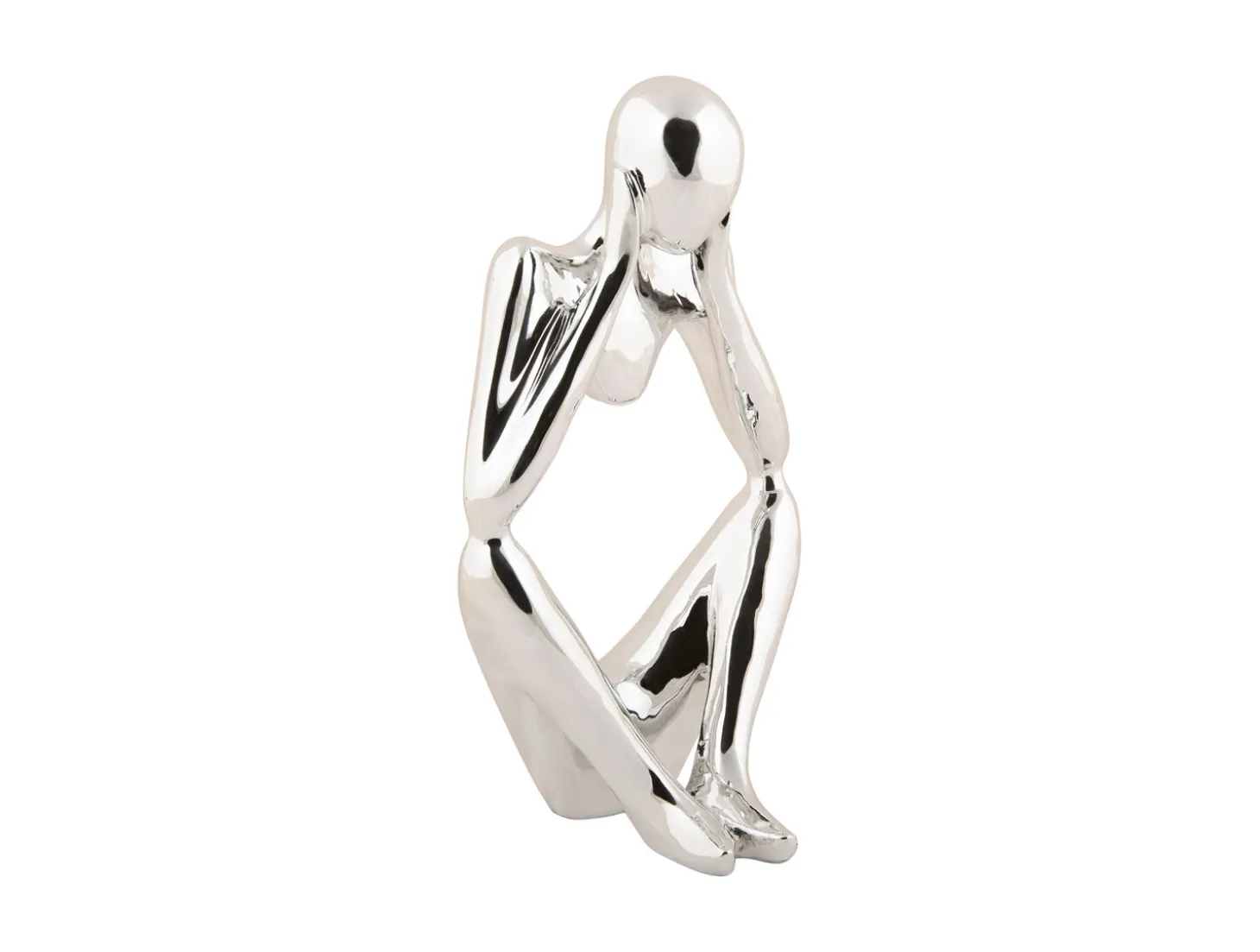 Present time - Statue Dreaming polyresin chrome plated