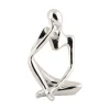 Present time - Statue Imagine polyresin chrome plated