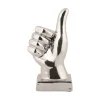 Present time - Statue Okay ceramic chrome plated
