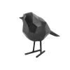 Present time - Statue Origami bird small polyresin matt black