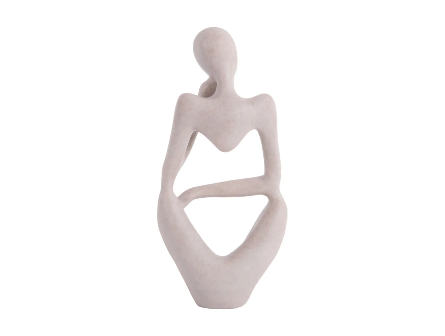 Present time - Statue Wondering polyresin light grey