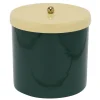 Present time - Storage jar Double Funky retro green w. soft yellow