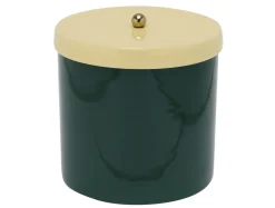 Present time - Storage jar Double Funky retro green w. soft yellow