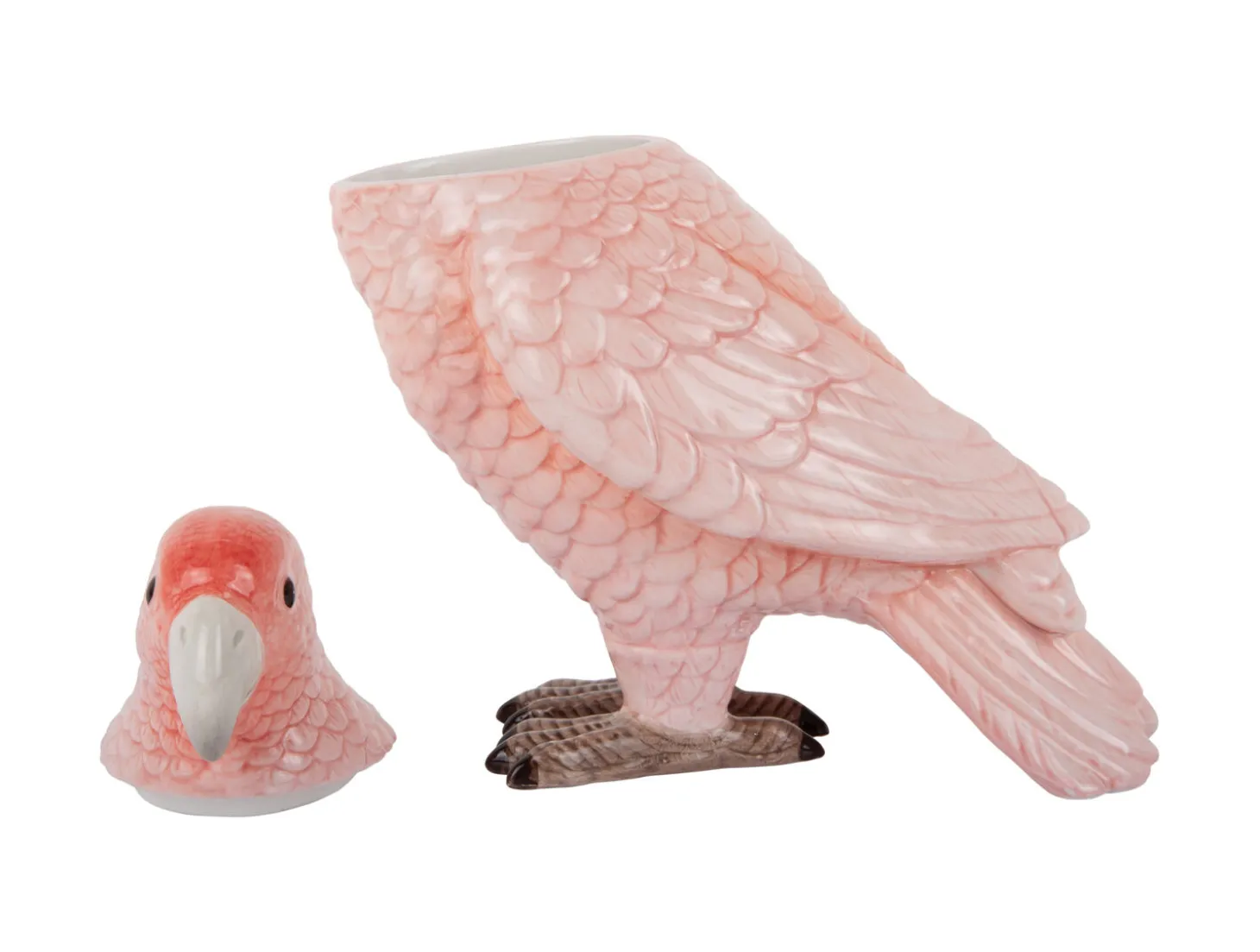 Present time - Storage jar Bird soft pink
