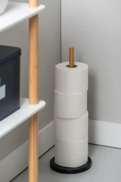 Present time - Toilet roll holder Clean bamboo black