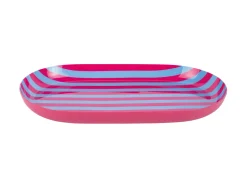 Present time - Tray Animado oval small bright pink w. soft blue