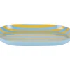 Present time - Tray Animado oval small citrine yellow w. soft blue
