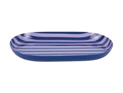 Present time - Tray Animado oval small cobalt blue w. soft purple
