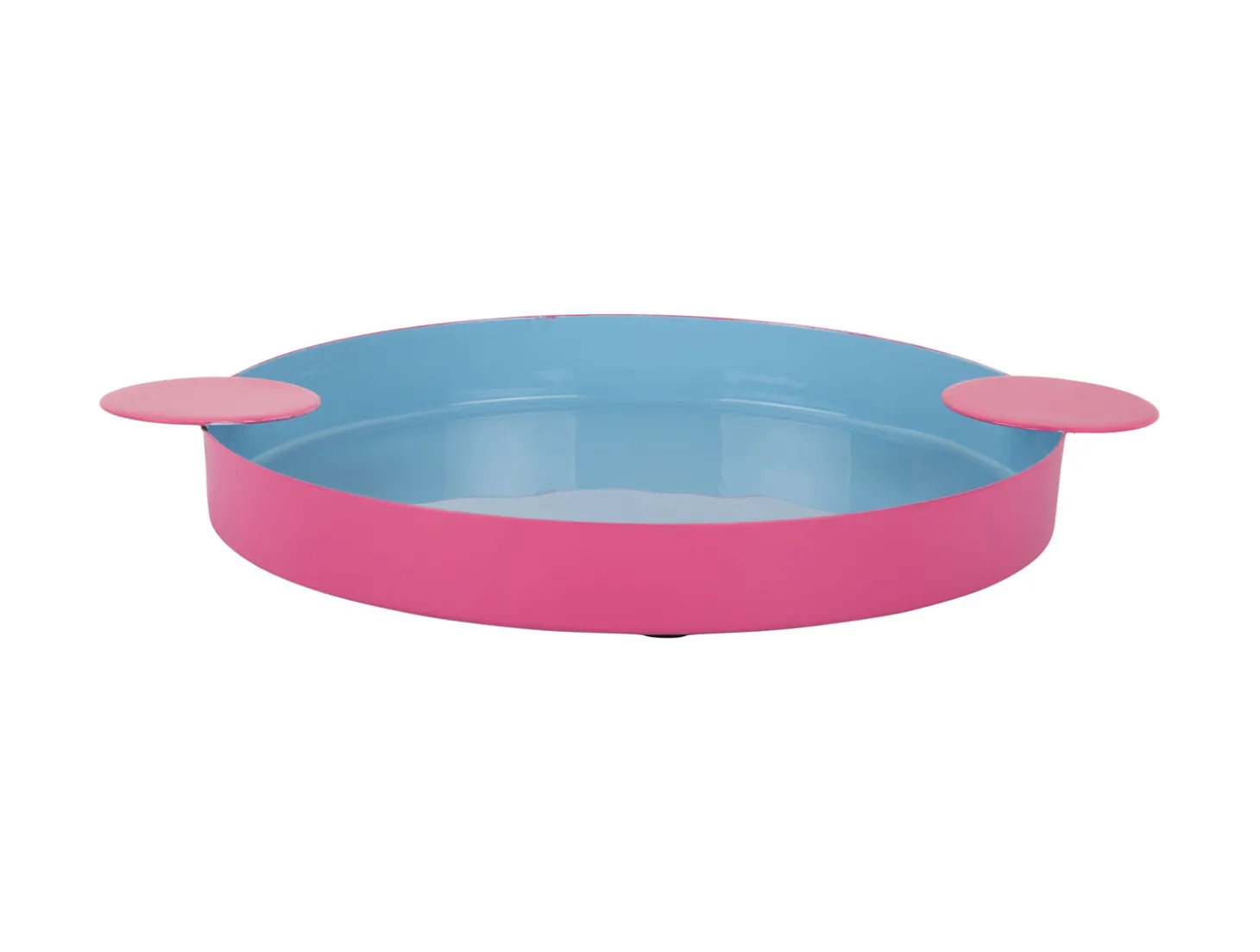 Present time - Tray Double Funky large soft blue w. bright pink