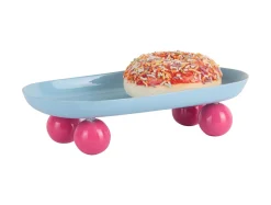 Present time - Tray Double Funky oval soft blue w. bright pink