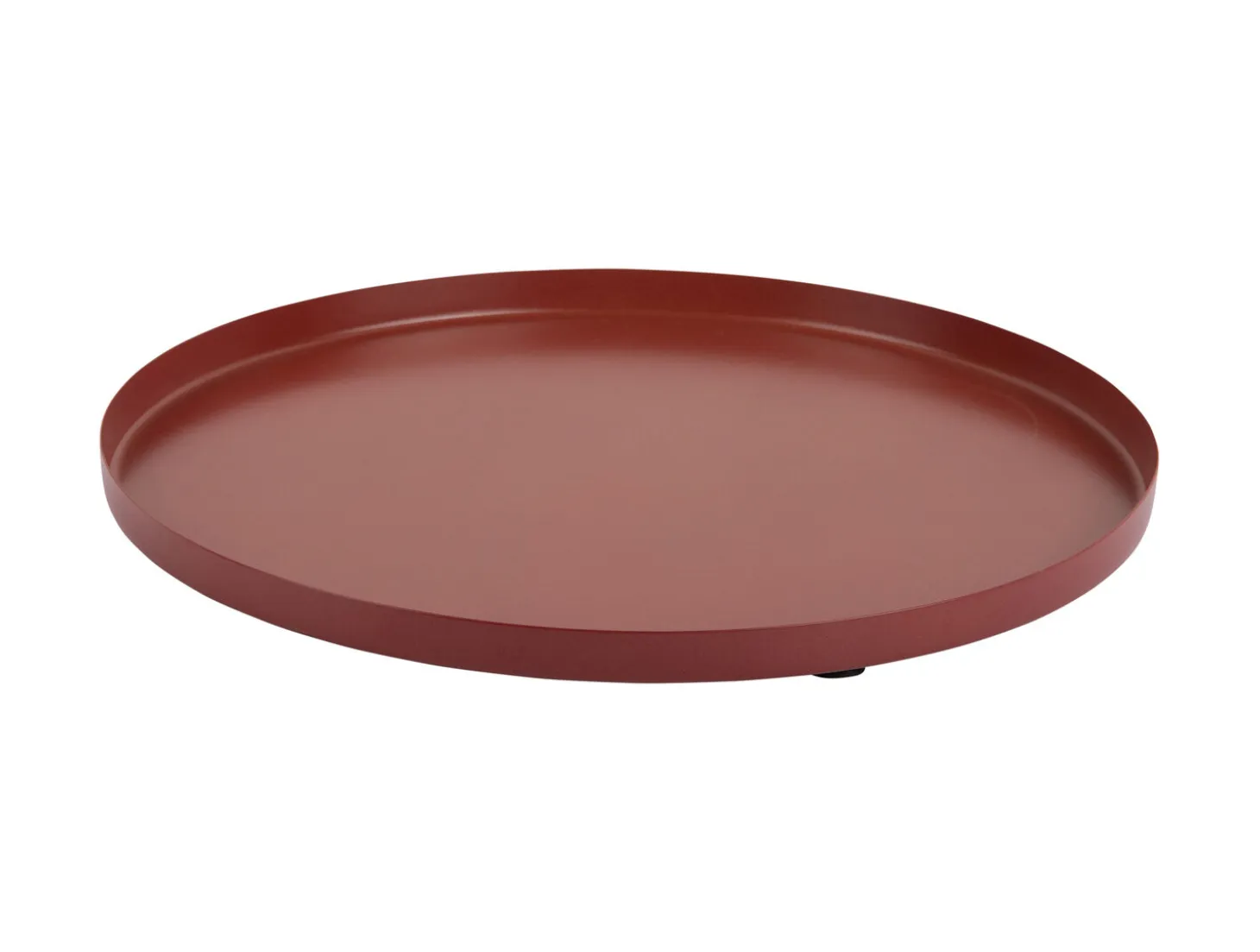 Present time - Tray Servir round small red ochre