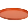Present time - Tray Servir round small bright orange