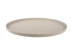 Present time - Tray Servir round large warm grey