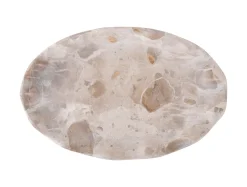Present time - Tray Waved oval small marble brown
