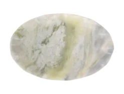 Present time - Tray Waved oval small marble himalayan green
