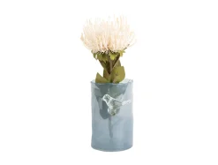 Present time - Vase Bird On Branch small misty blue