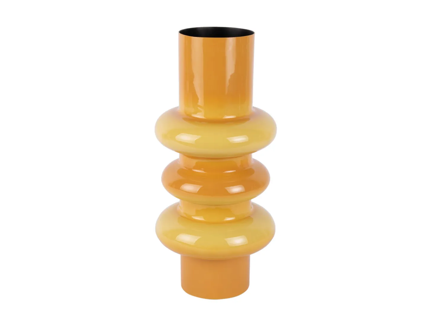 Present time - Vase Grato medium ochre yellow w. soft yellow