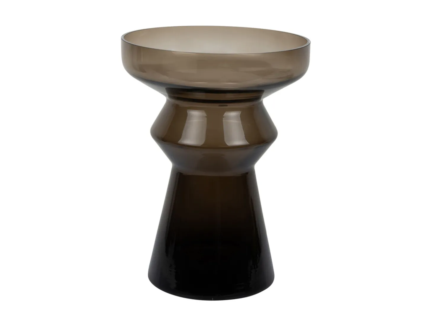 Present time - Vase Majesto chocolate brown