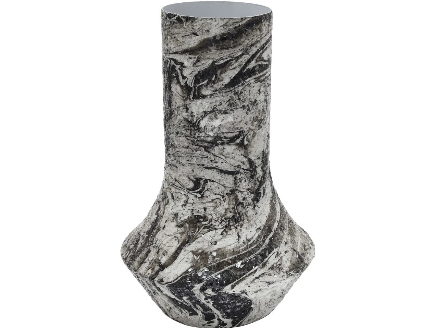 Present time - Vase Mosaic Marble white