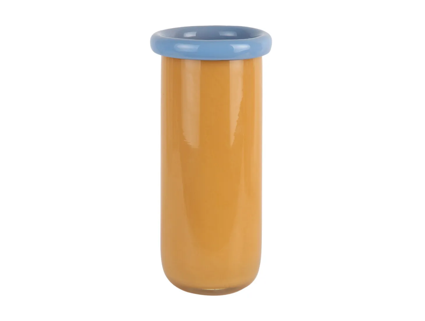 Present time - Vase Plegado XL mango yellow w. soft blue
