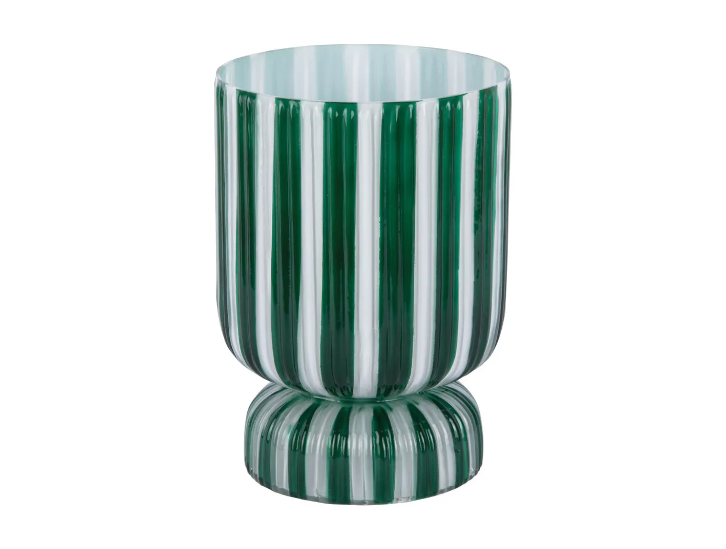 Present time - Vase Rayado Retro medium retro green