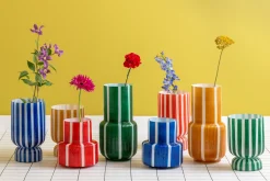 Present time - Vase Rayado Retro high mango yellow