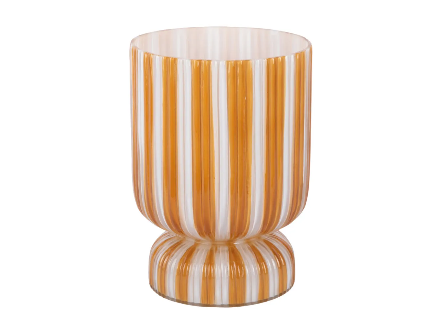 Present time - Vase Rayado Retro medium mango yellow