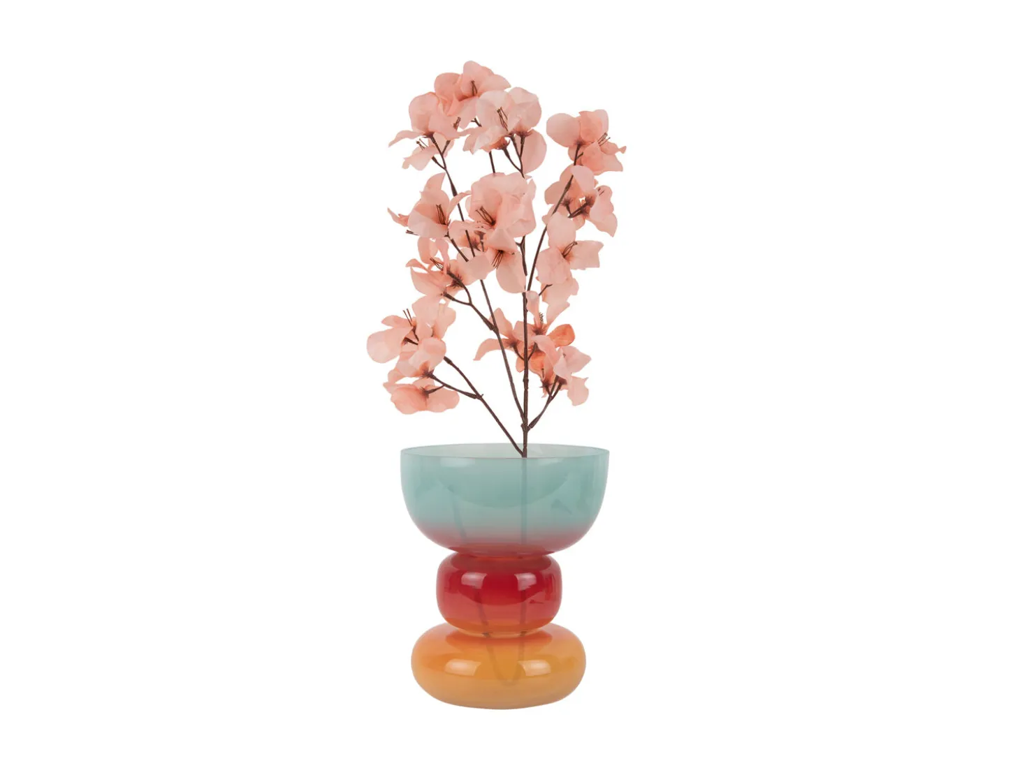 Present time - Vase Summer Vibes glass wide multi colour