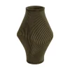 Present time - Vase Twisted Rib large army green