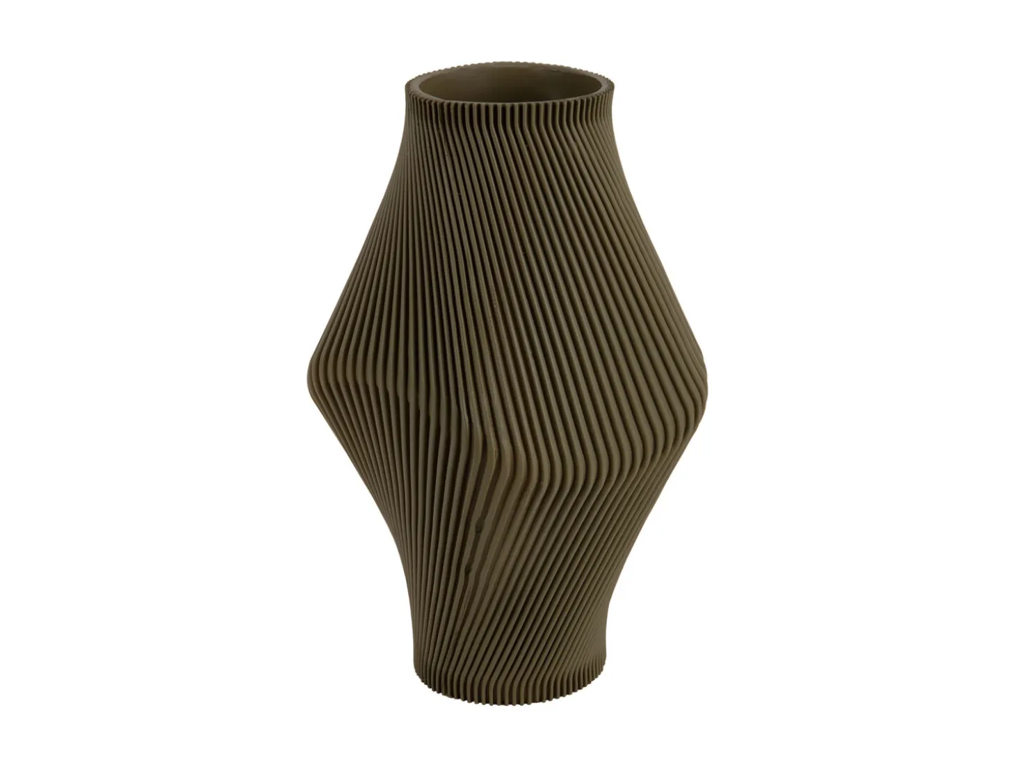 Present time - Vase Twisted Rib large army green