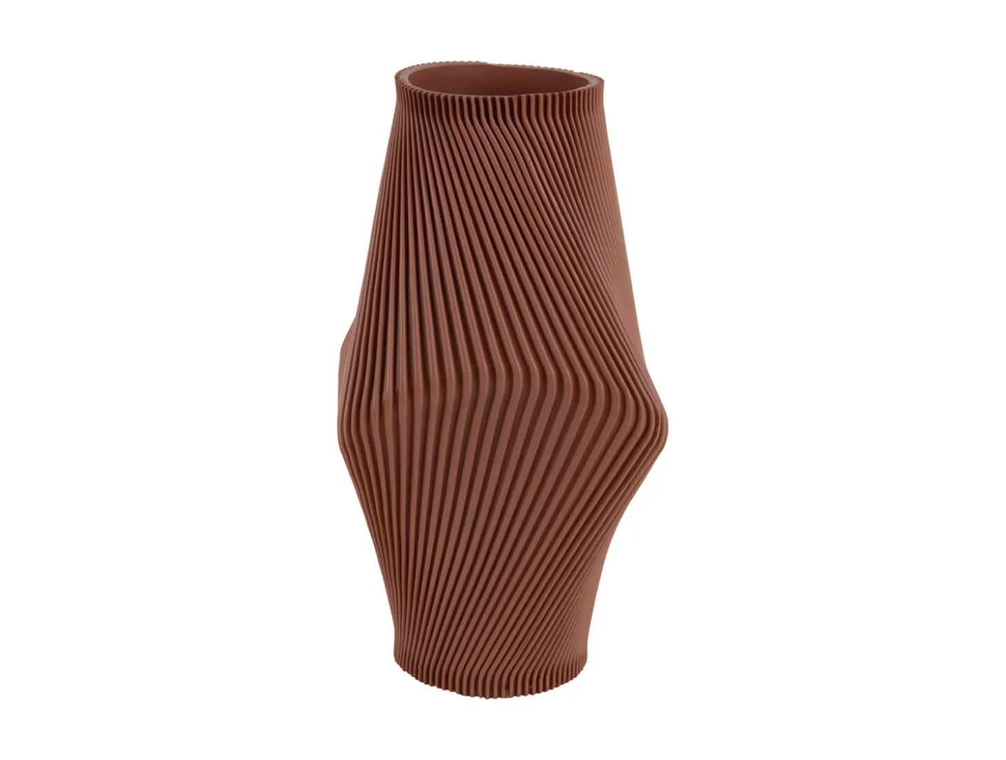 Present time - Vase Twisted Rib large warm brown