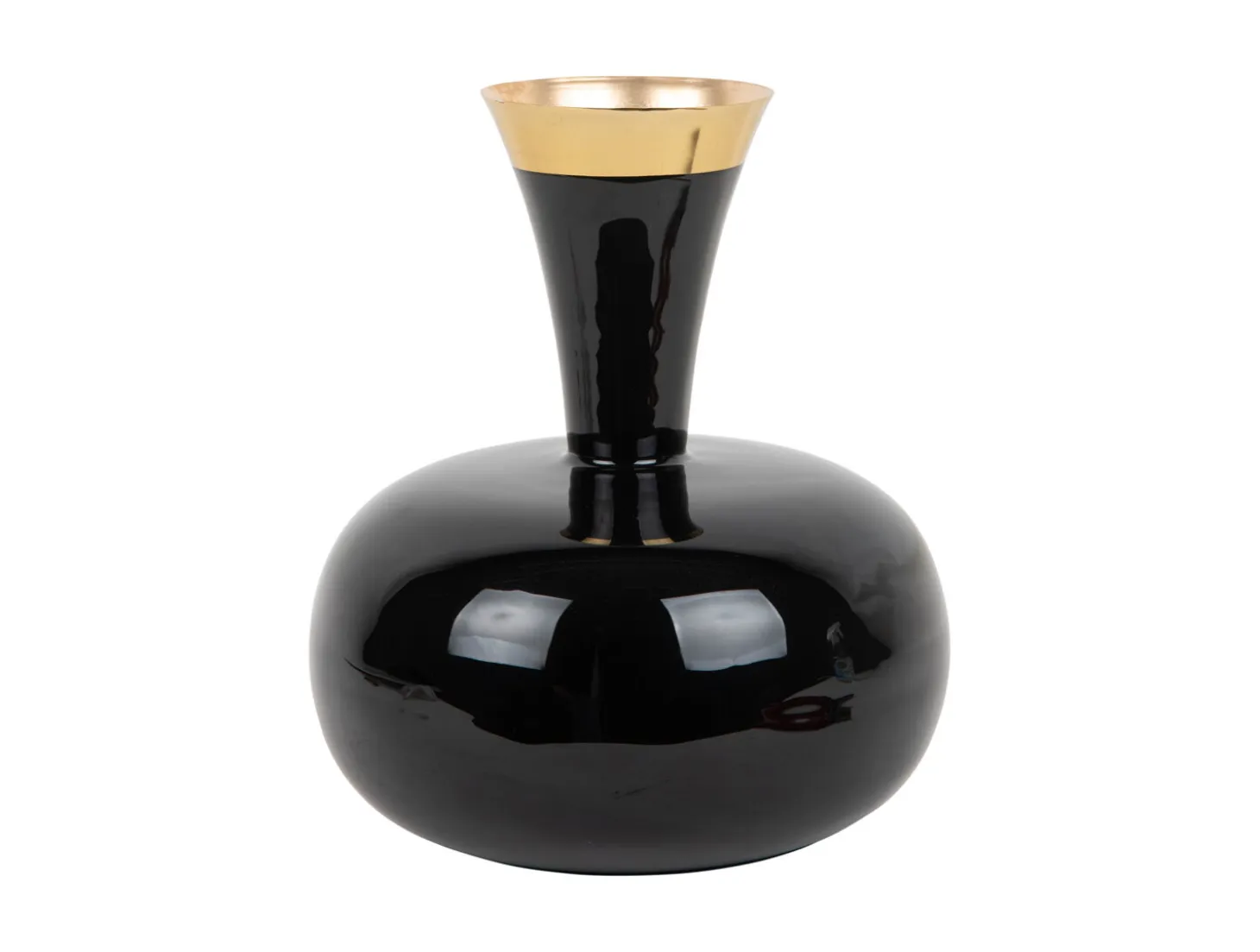 Present time - Vase Yara large enamel black