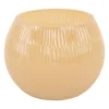 Present time - Votive Chique Ribbed large glass latte brown